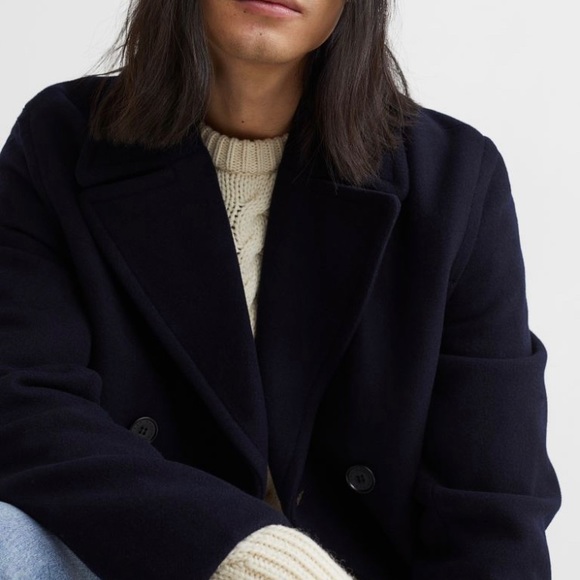 H&M Men’s wear wool double breast pea coats - Picture 5 of 7